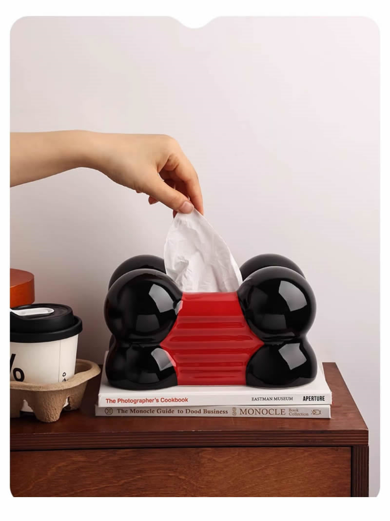 Modern Art Ceramic Tissue Box,Living Room Office Decoration