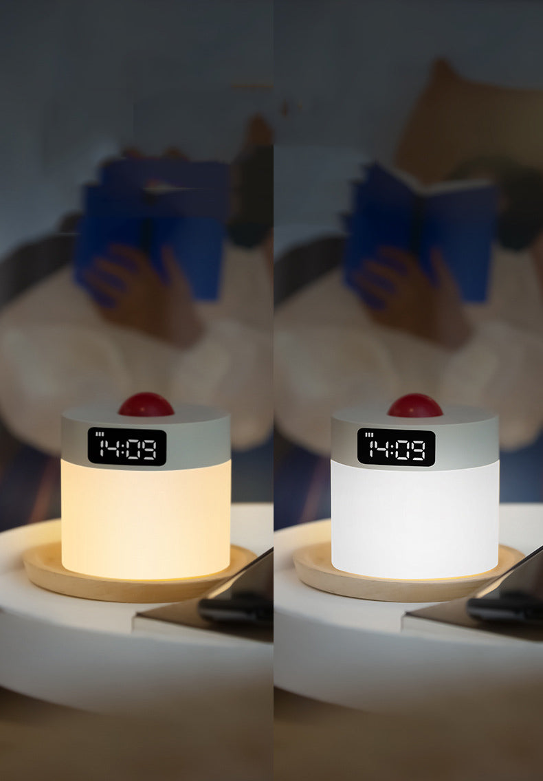 Modern Bedside Lamp with Clock - Night Lighting & Auto-Off Timer