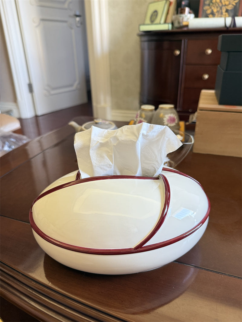 Modern Oval Tissue Box Cover, Stylish Home Decor Tissue Holder