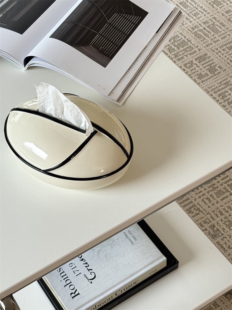 Modern Oval Tissue Box Cover, Stylish Home Decor Tissue Holder