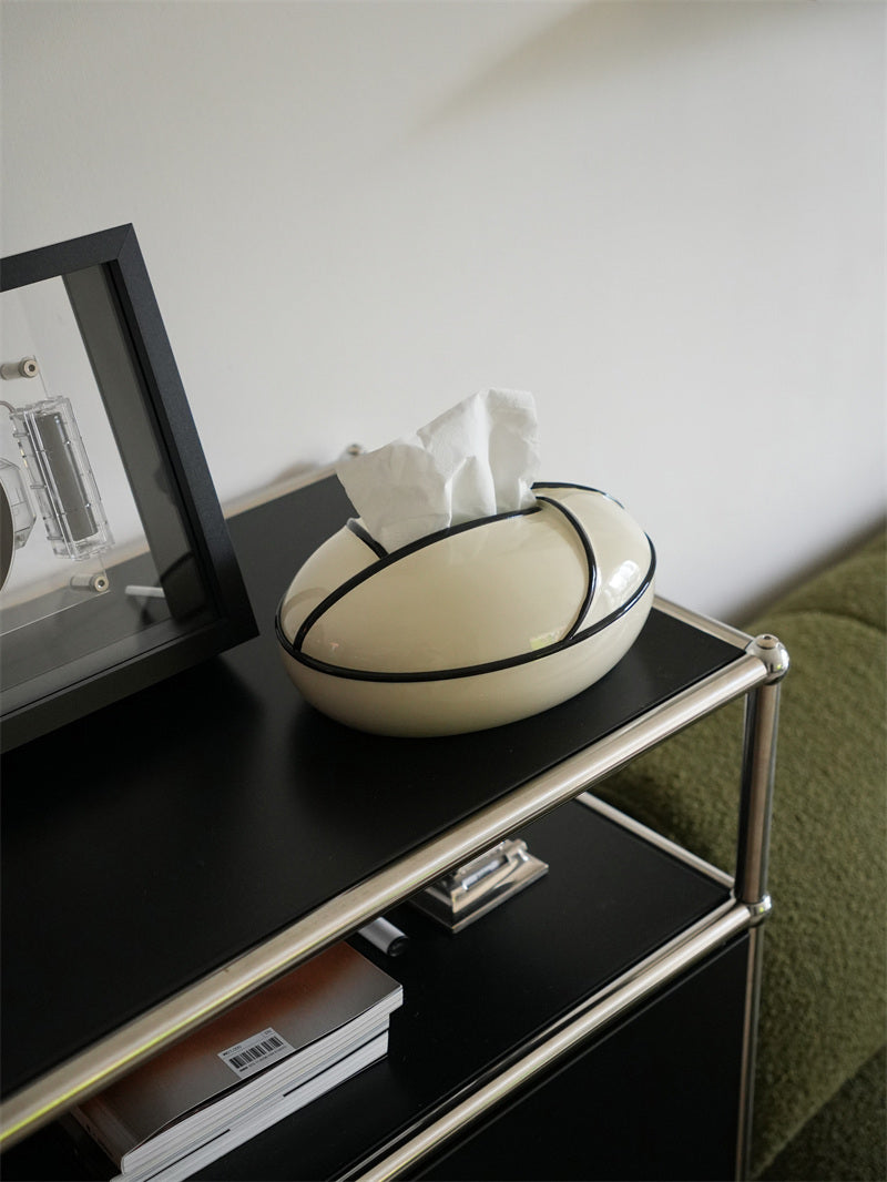 Modern Oval Tissue Box Cover, Stylish Home Decor Tissue Holder