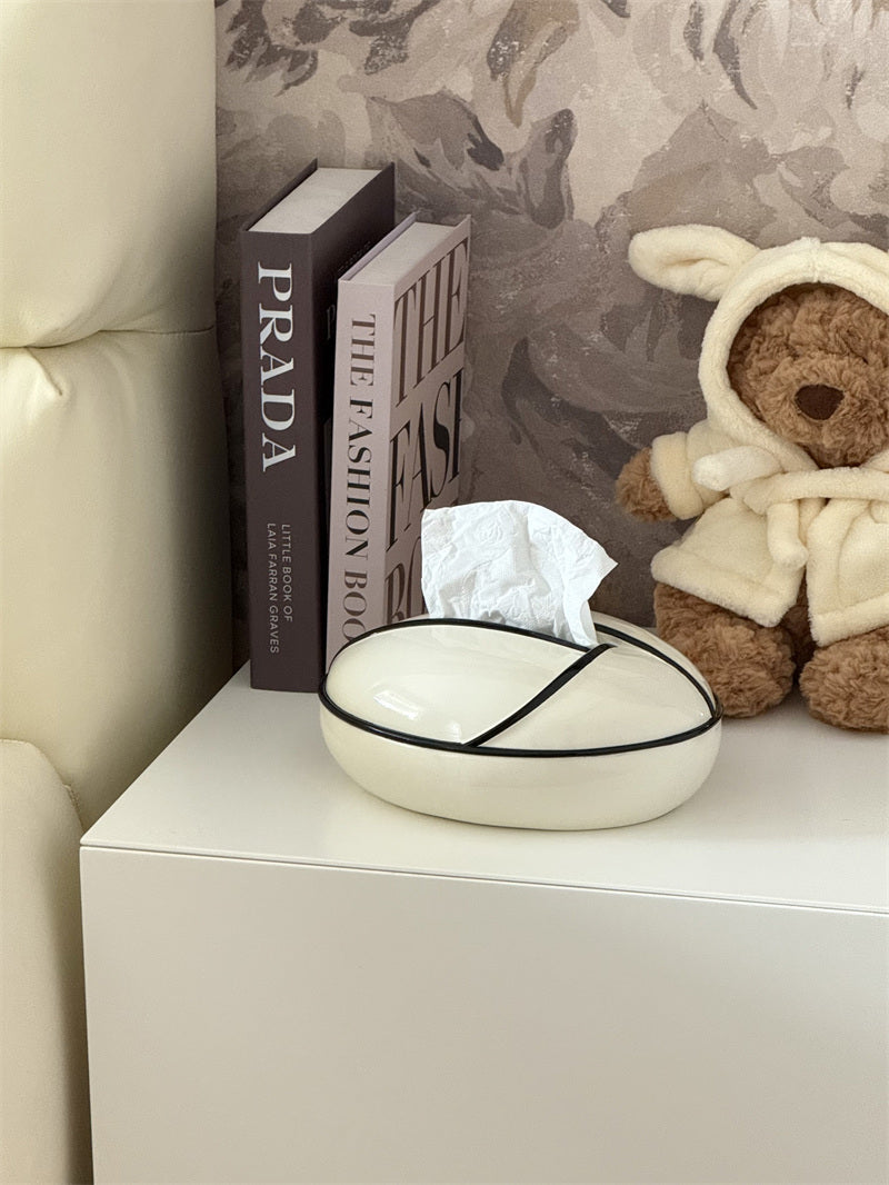 Modern Oval Tissue Box Cover, Stylish Home Decor Tissue Holder