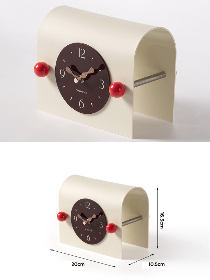 Modern Simple Art Silent Table Clock, Home Office Desktop Decoration