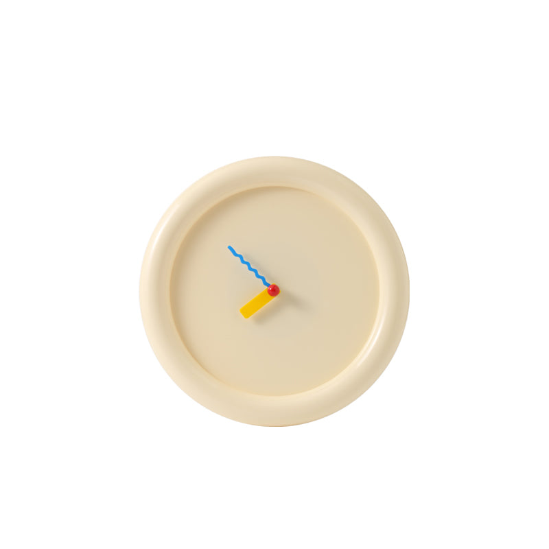 Multi-color round art wall clock, apartment office decoration ideas