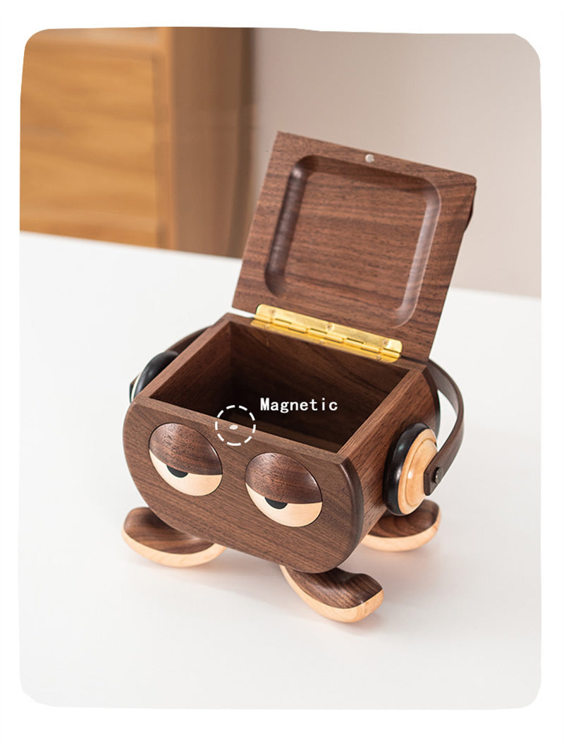 Octopus Couple Black Walnut Wooden Storage Boxes&Jewelry Box,Amazing Desktop Decorations