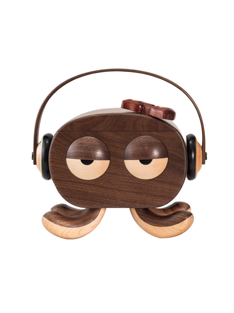 Octopus Couple Black Walnut Wooden Storage Boxes&Jewelry Box,Amazing Desktop Decorations