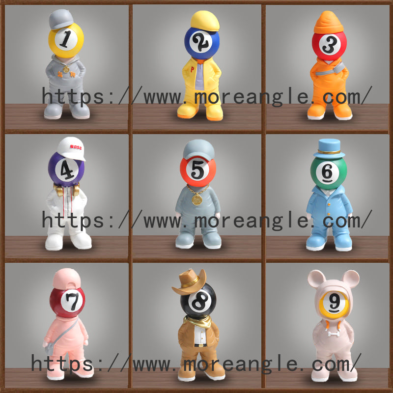 Personalized Billiards Doll , Unique Home Desktop Decoration , Creative Gifts