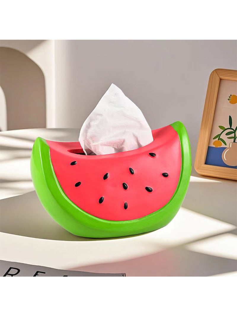 Playful Watermelon Tissue Box Cover - Cute Summer-Themed Napkin Holder