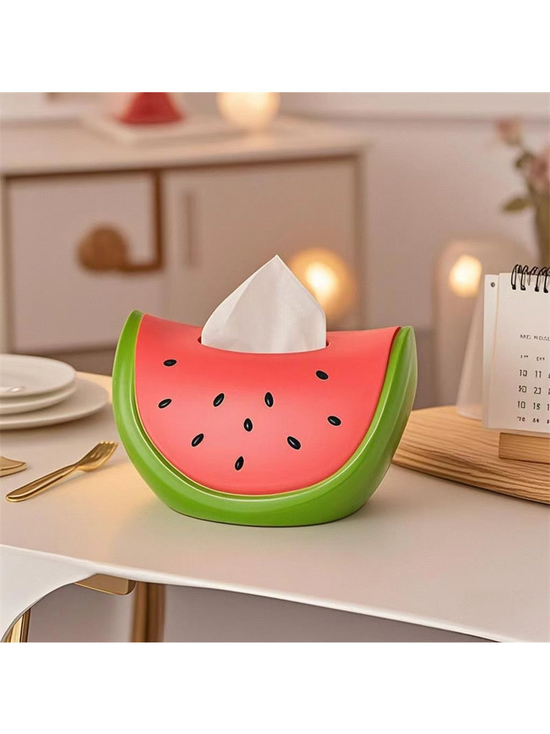 Playful Watermelon Tissue Box Cover - Cute Summer-Themed Napkin Holder