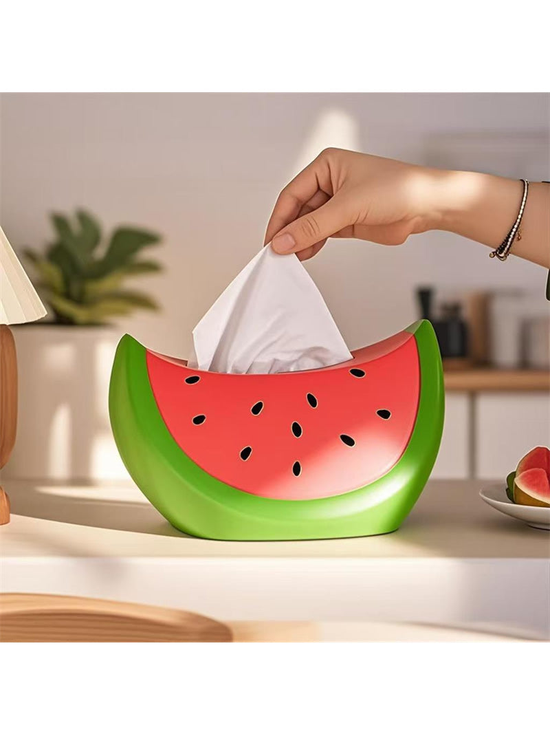Playful Watermelon Tissue Box Cover - Cute Summer-Themed Napkin Holder