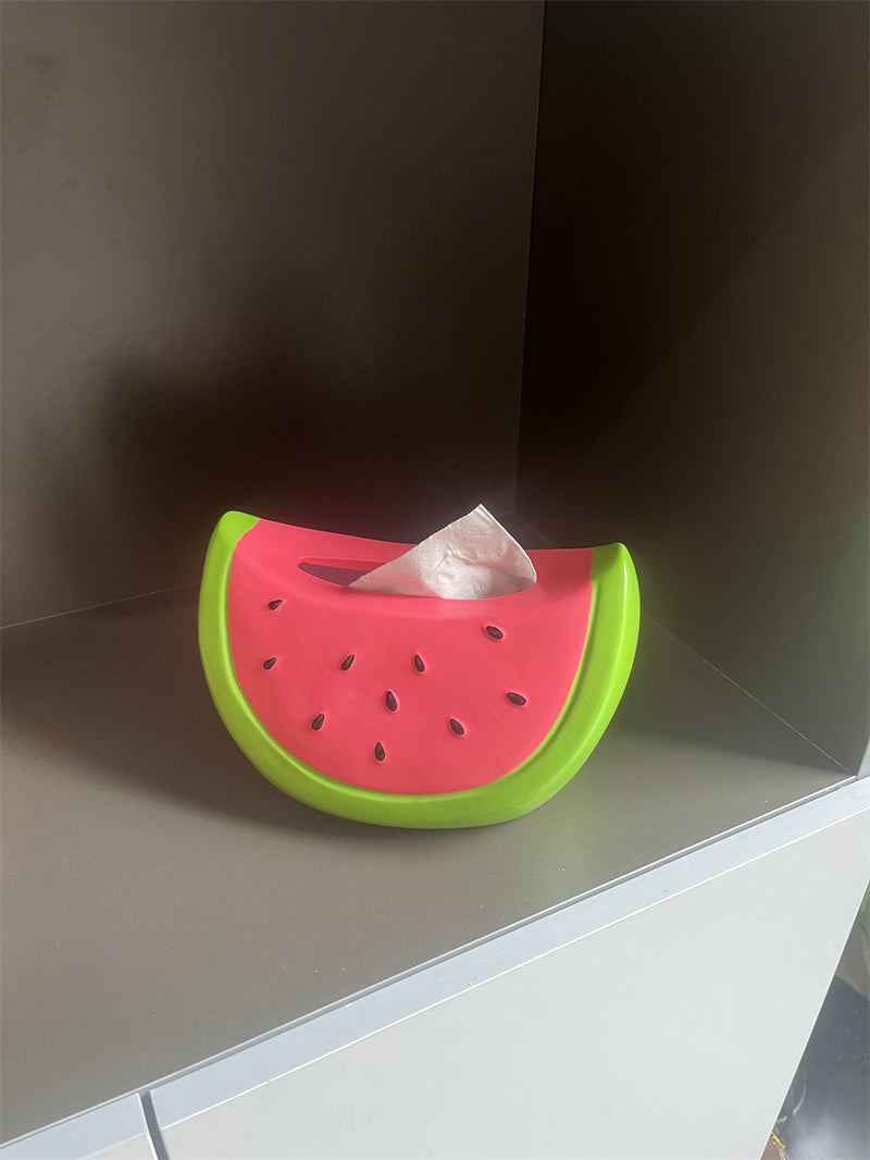 Playful Watermelon Tissue Box Cover - Cute Summer-Themed Napkin Holder