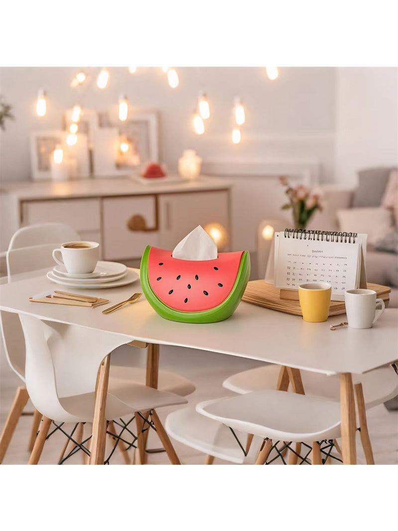 Playful Watermelon Tissue Box Cover - Cute Summer-Themed Napkin Holder