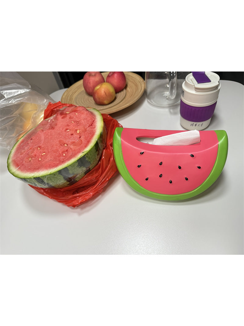 Playful Watermelon Tissue Box Cover - Cute Summer-Themed Napkin Holder