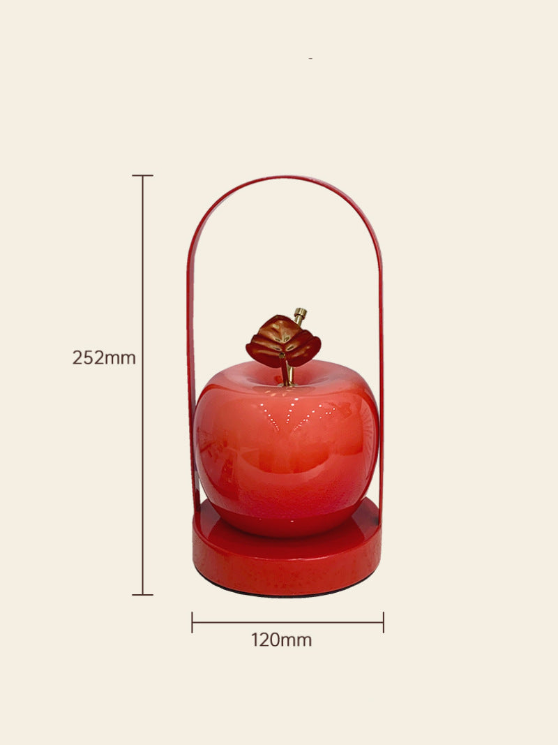 Red Big Apple Christmas Decoration Lights, Romantic Table Lamp