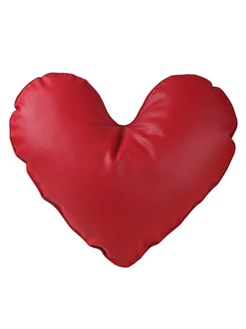 Red Love Heart Star Leather Pillow, Living Room Decoration Ornaments