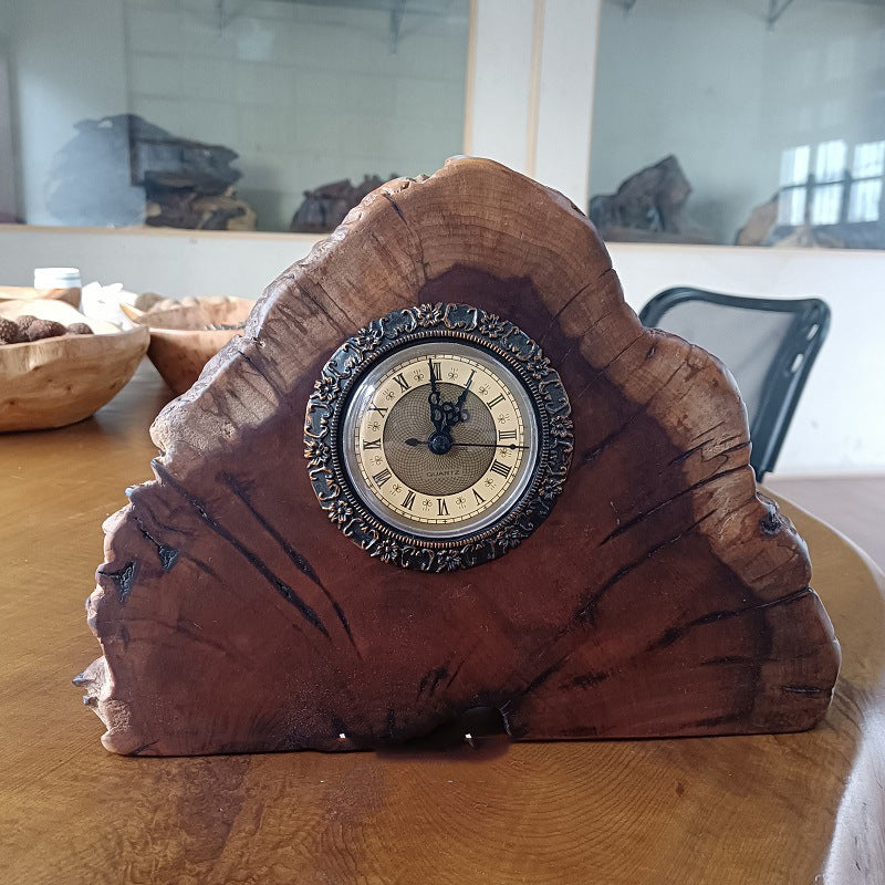 Retro nostalgic table clock, home decoration ornaments, parents gift