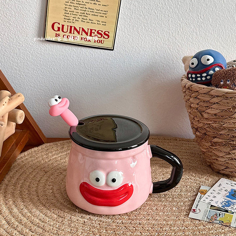 Sexy Red Lips Ceramic Mug - Bold and Fun Coffee Cup for Home or Office