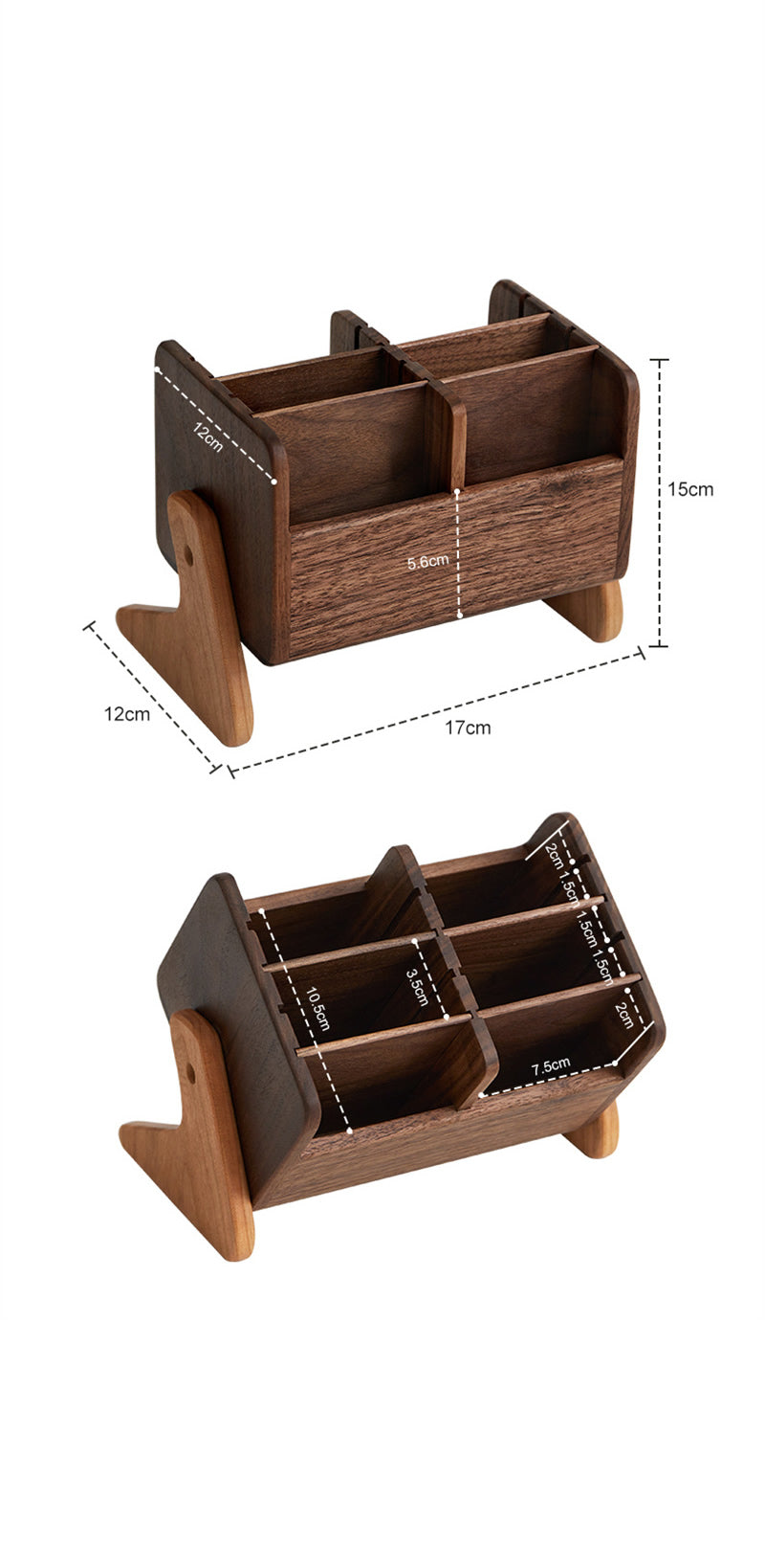 Solid Wood Desktop Organizer - Multi-Layer Storage Box for Jewelry, Cosmetic
