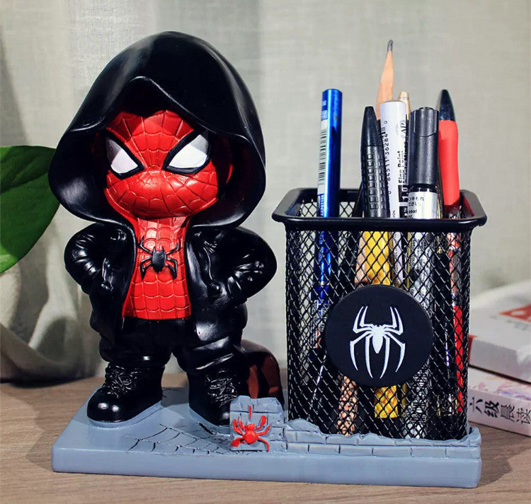 Superhero Pen Holder With Trench Coat: Fun Gifts, Desktop Decorations