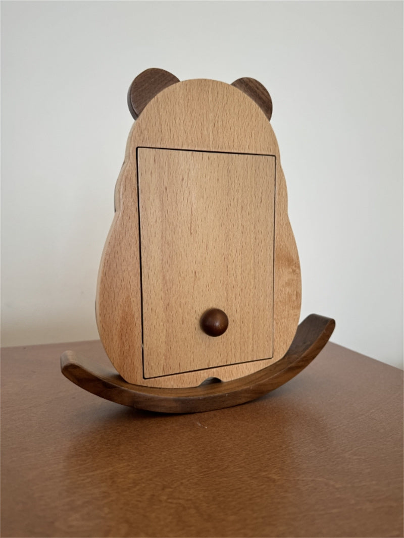 Swinging Wooden Panda Photo Frame - Adorable Home Decor & Creative Gift