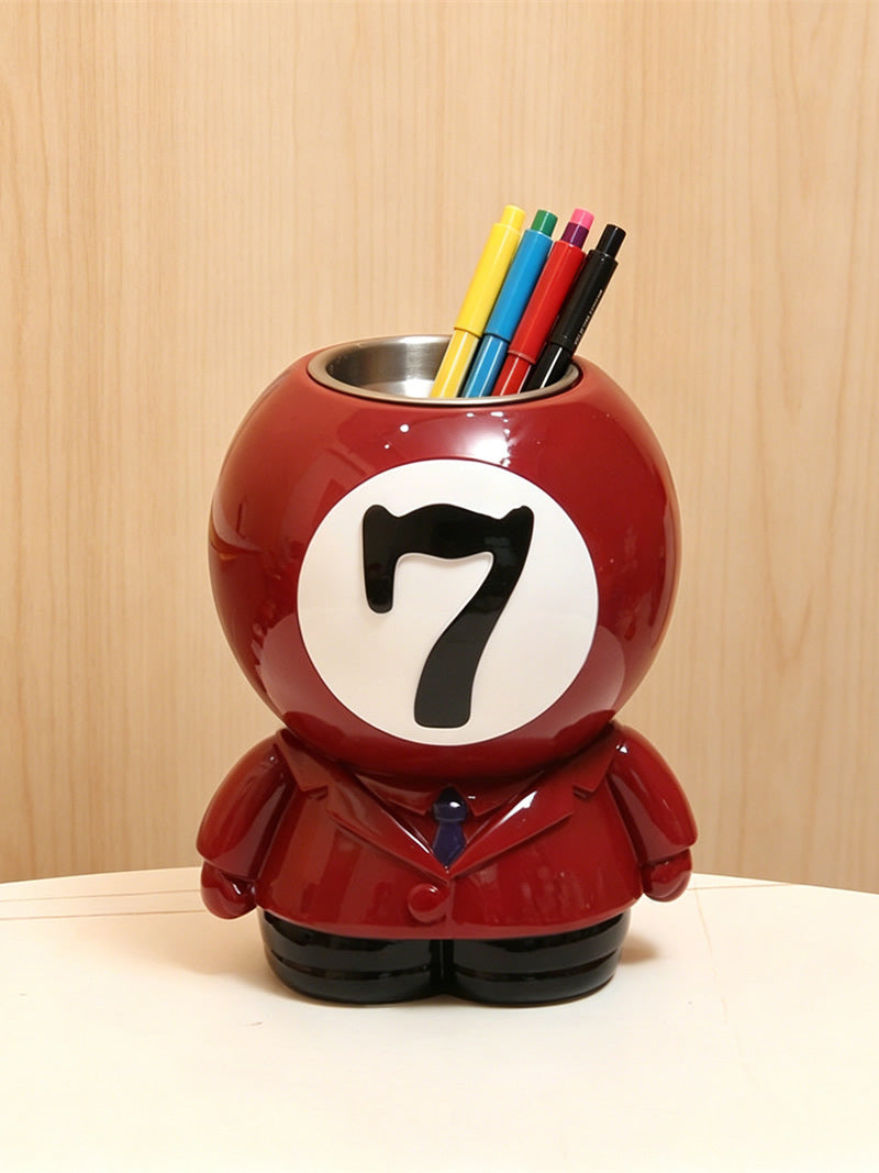 Unique Billiard Ball Pen Holder,Fun Office & Home Desk Organizer for Pens, Remote, Stationery