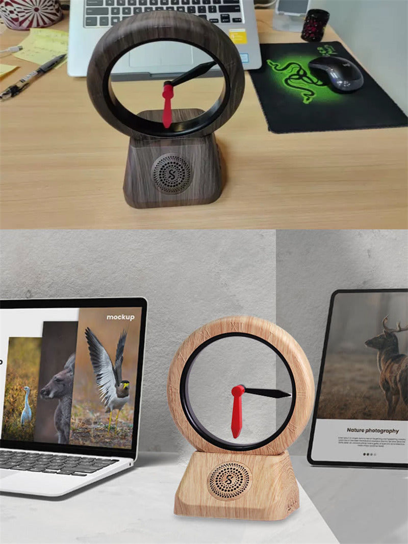 Hollow Clock That Runs Backwards, with Bluetooth Speaker Function