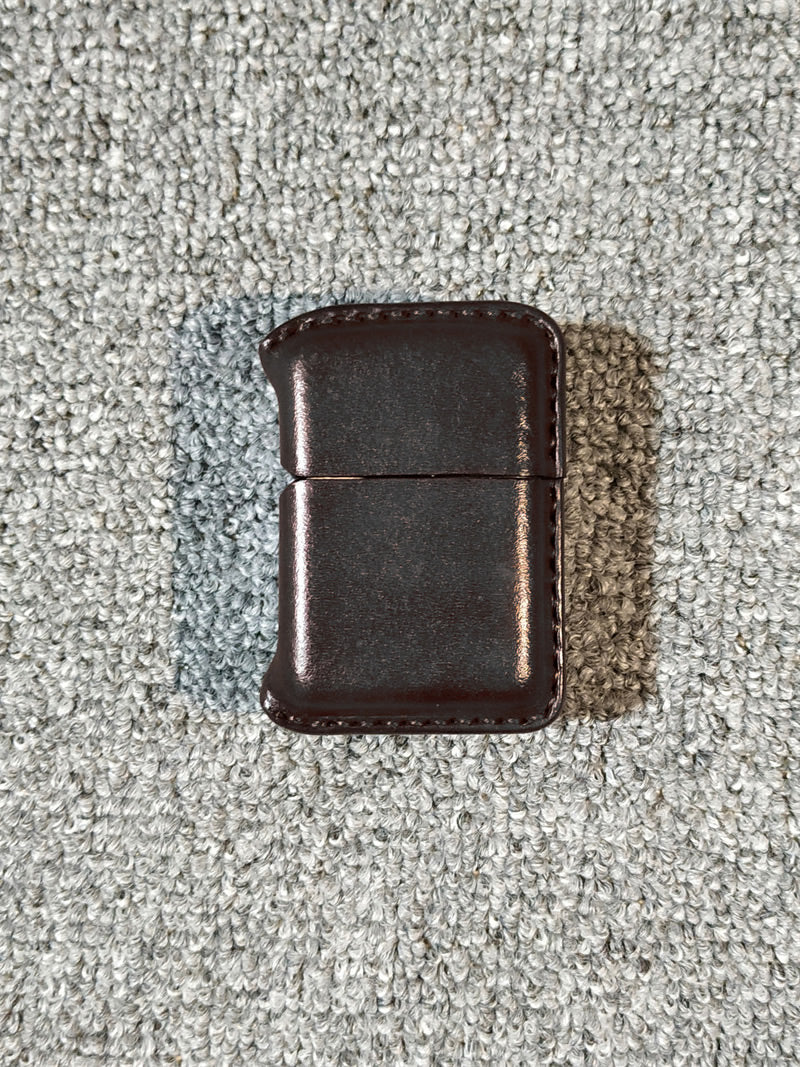 Vintage Handmade Cowhide Zippo Lighter Storage Case, Creative Gift