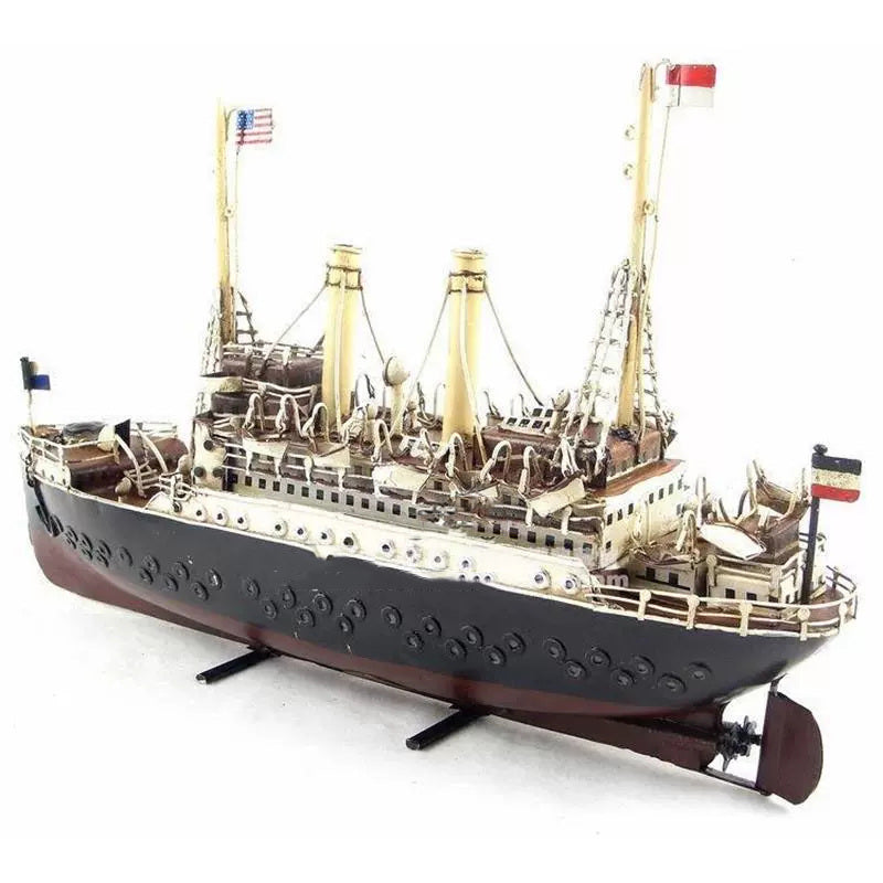Vintage iron cruise ship model ornaments,home decoration,creative gift,nostalgic props ornaments