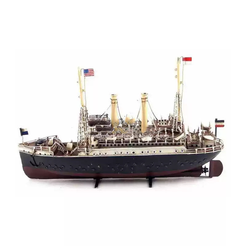 Vintage iron cruise ship model ornaments,home decoration,creative gift,nostalgic props ornaments