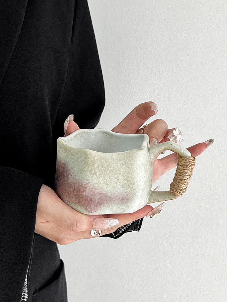Vintage Kiln-Glazed Irregular Art Coffee Cup: A Unique Masterpiece