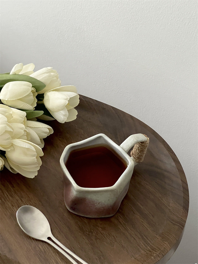 Vintage Kiln-Glazed Irregular Art Coffee Cup: A Unique Masterpiece