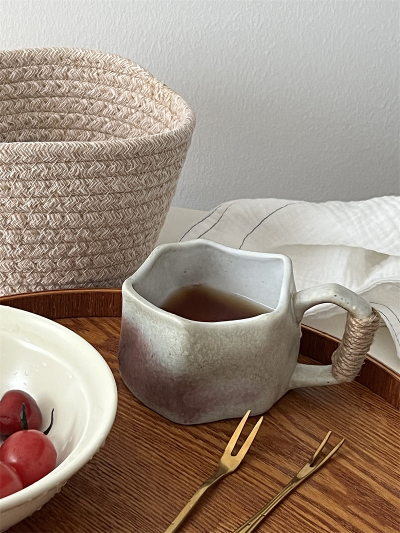 Vintage Kiln-Glazed Irregular Art Coffee Cup: A Unique Masterpiece