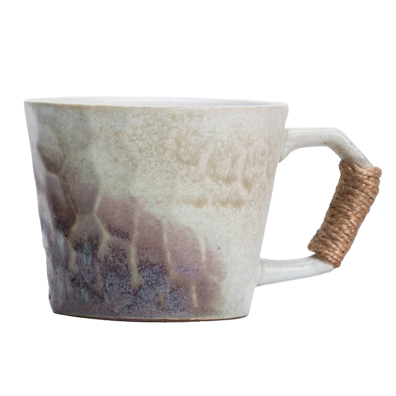 Vintage Kiln-Glazed Irregular Ceramic Coffee Cup: A Blend of Art and Functionality