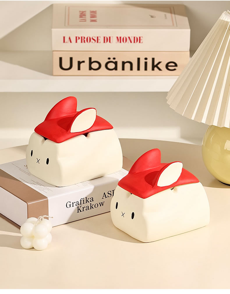 Whimsical Abstract Rabbit Ashtray - Ceramic Smoking Accessory & Desk Decor for Home or Gift
