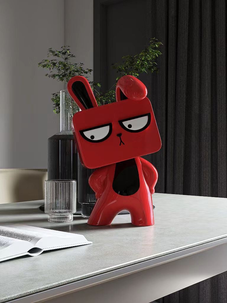 Whimsical Bunny And Bear Figurines: With Piggy Bank Function, Creative Gift