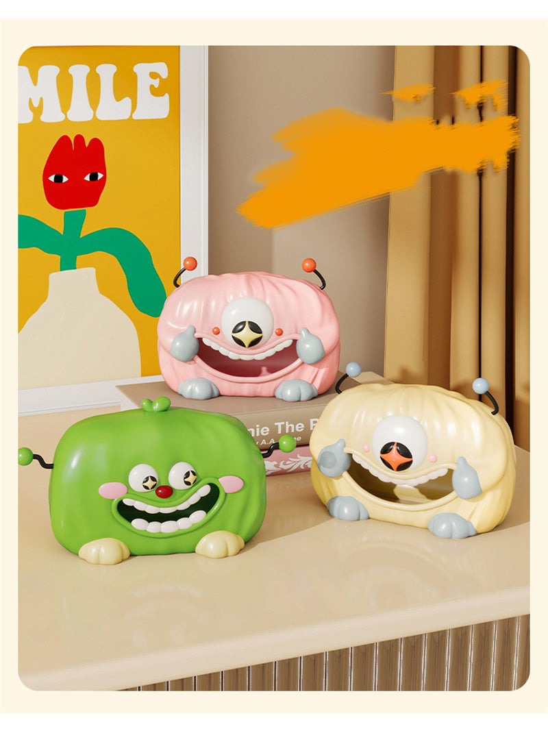 Whimsical Cartoon Monster Tissue Box - Playful Big Mouth Design,Cute Decoration