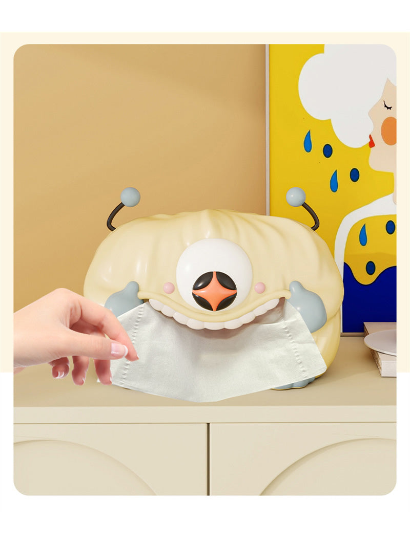 Whimsical Cartoon Monster Tissue Box - Playful Big Mouth Design,Cute Decoration