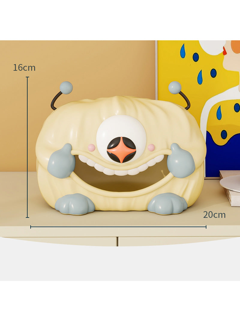 Whimsical Cartoon Monster Tissue Box - Playful Big Mouth Design,Cute Decoration