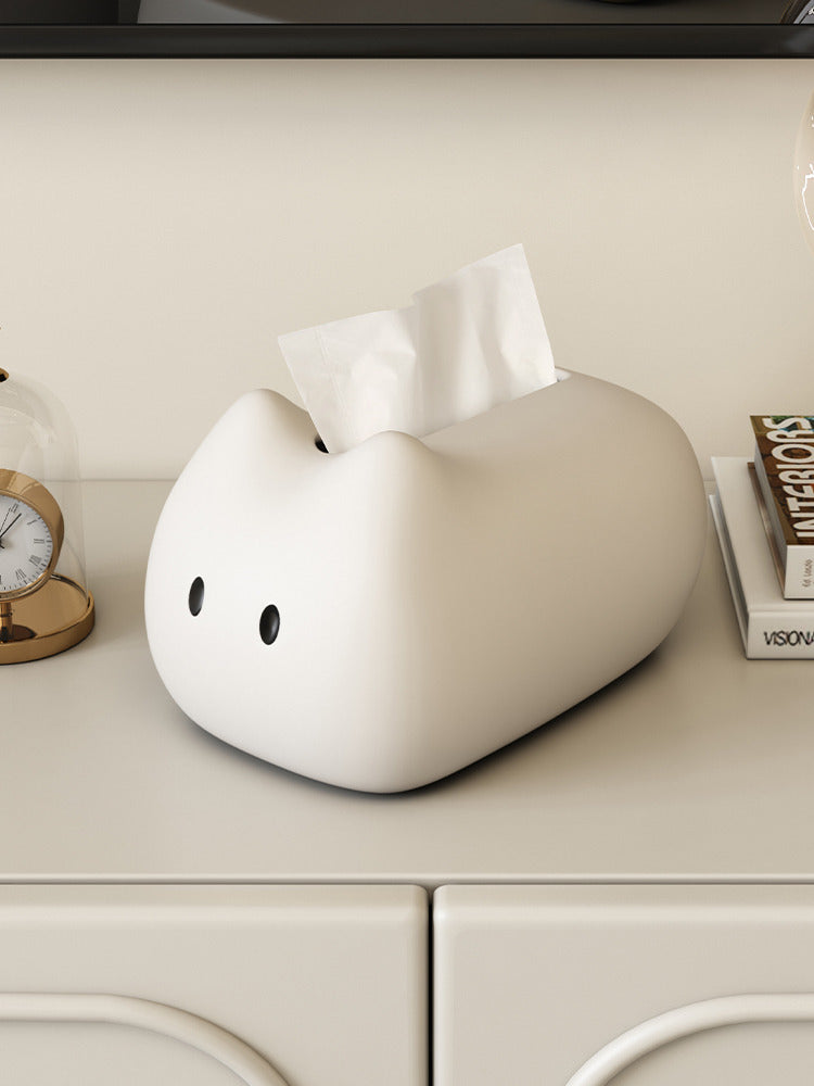 Whimsical Cat Tissue Holder, Funny Office Desk Decor
