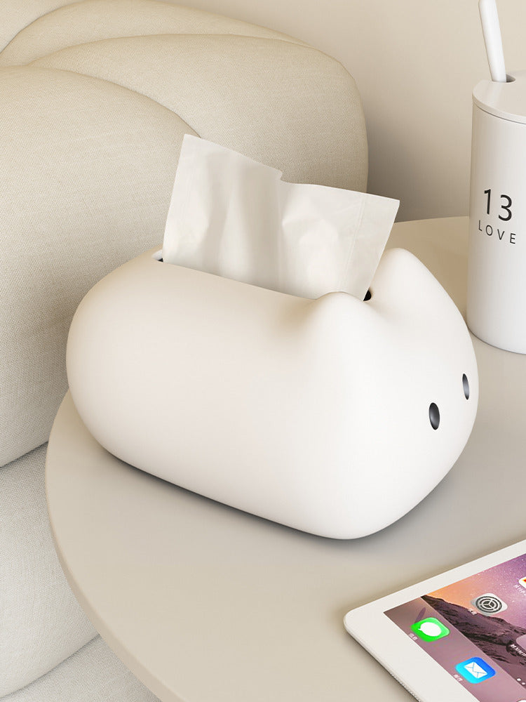 Whimsical Cat Tissue Holder, Funny Office Desk Decor