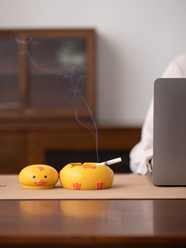 Whimsical Ceramic Duck Ashtray - Unique Home Decor Gift