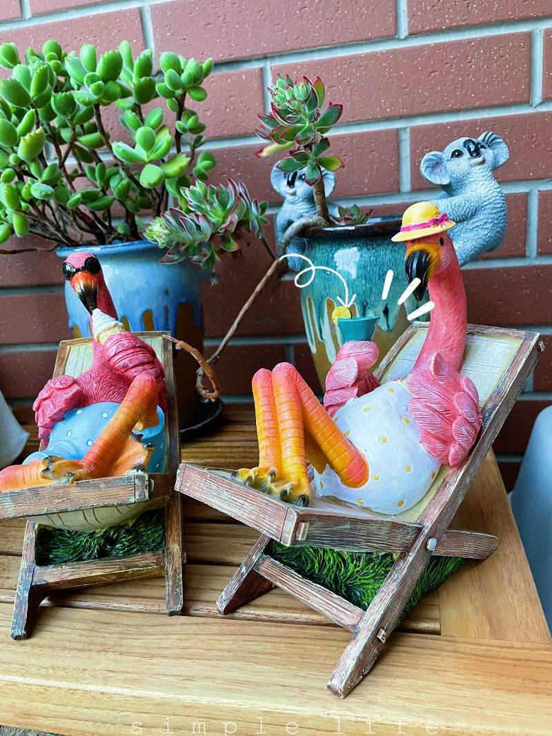 Whimsical Design Of Pink Big Bird, Garden Decoration Ornaments, Fun Gifts