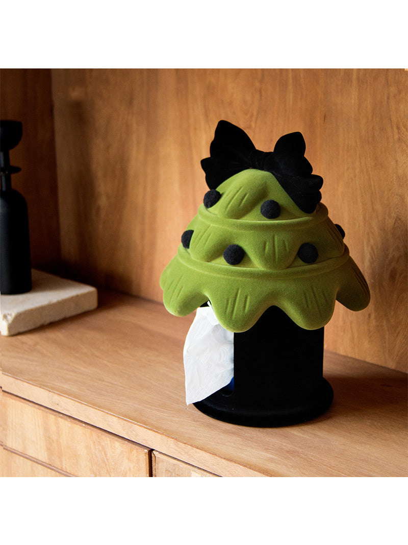Whimsical Dress-Shaped Tissue Box - Chic Bow Design,Art Home Decor