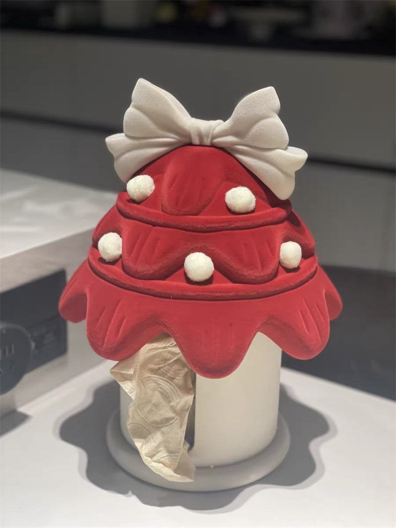 Whimsical Dress-Shaped Tissue Box - Chic Bow Design,Art Home Decor