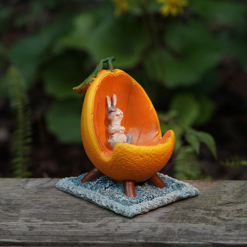 Whimsical Fruit & Animal Phone Stands - Playful Pig (Watermelon) & Bunny (Orange) Decor