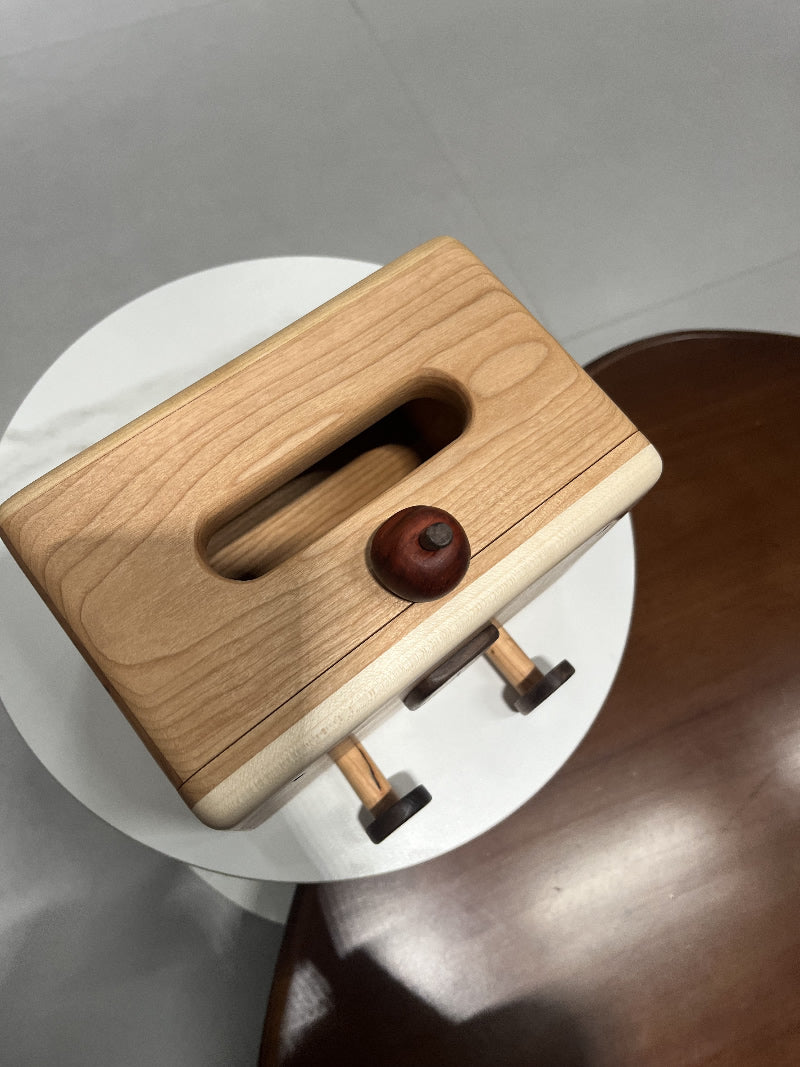 Wooden Animal Tissue Box with Phone Stand,Home Decor