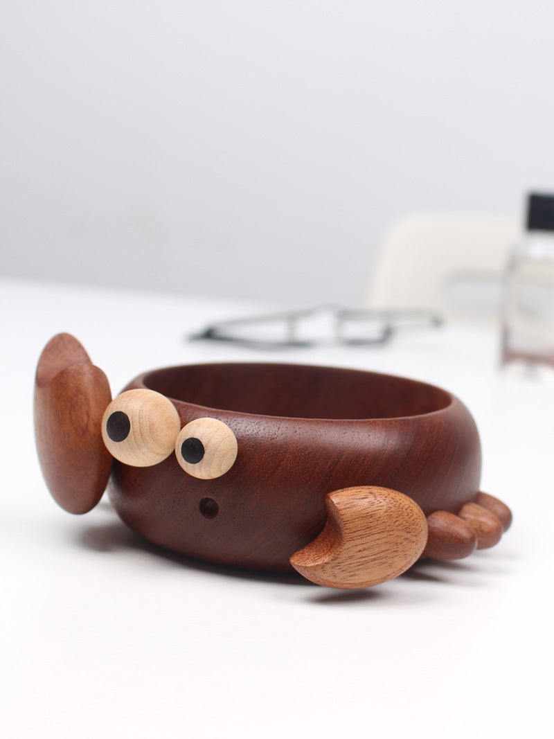 Wooden Crab Ashtray - Unique Desktop Decorative Ornaments