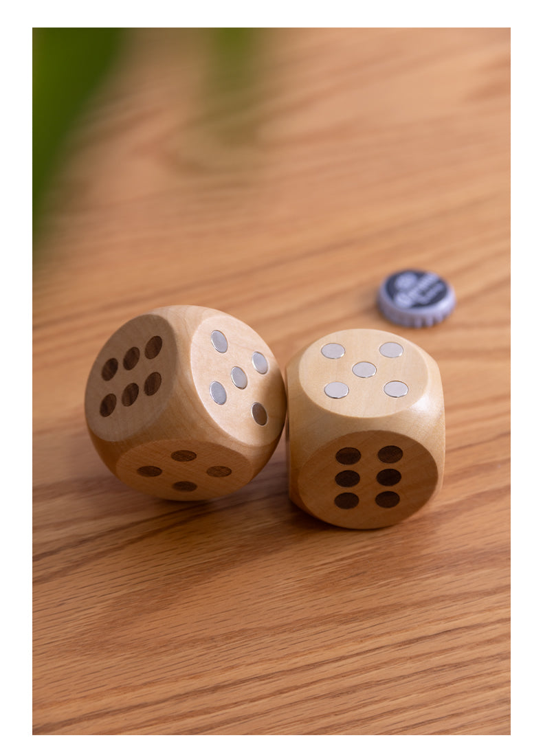 Wooden Dice Bottle Opener & Fridge Magnet - Novelty kitchen Bar Accessory