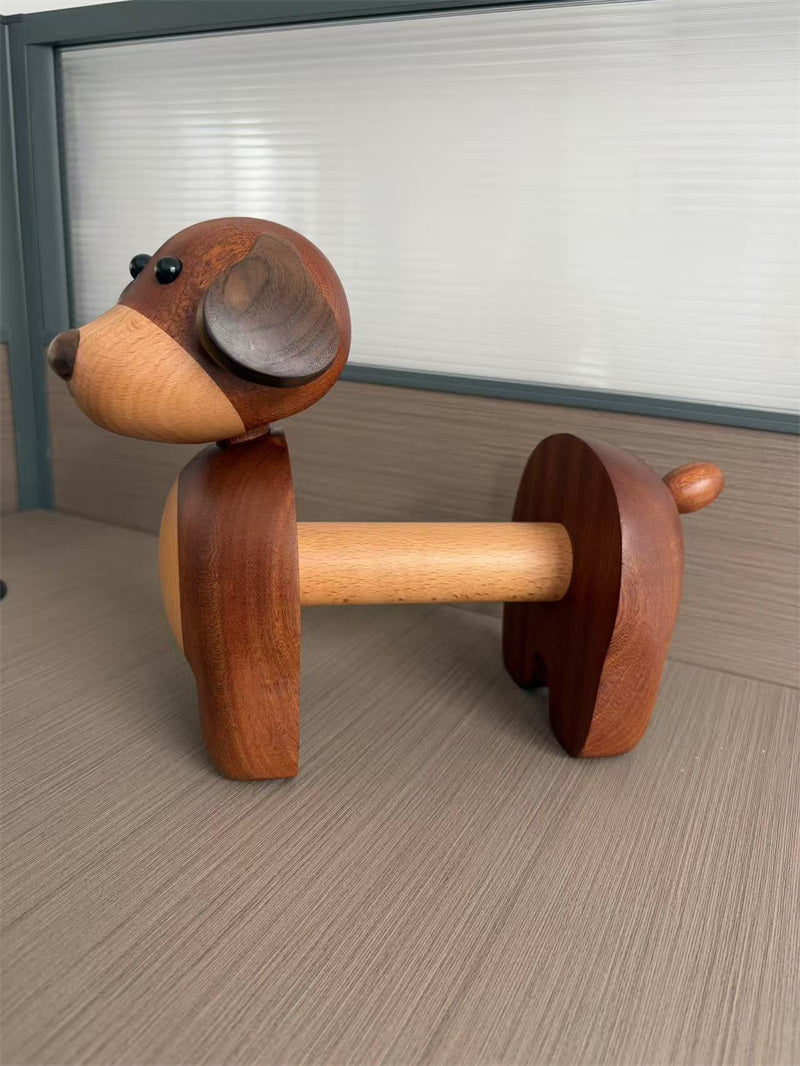 Wooden Dog Toilet Paper Holder – Cute Dog-Shaped Tissue Dispenser & Bathroom Decor