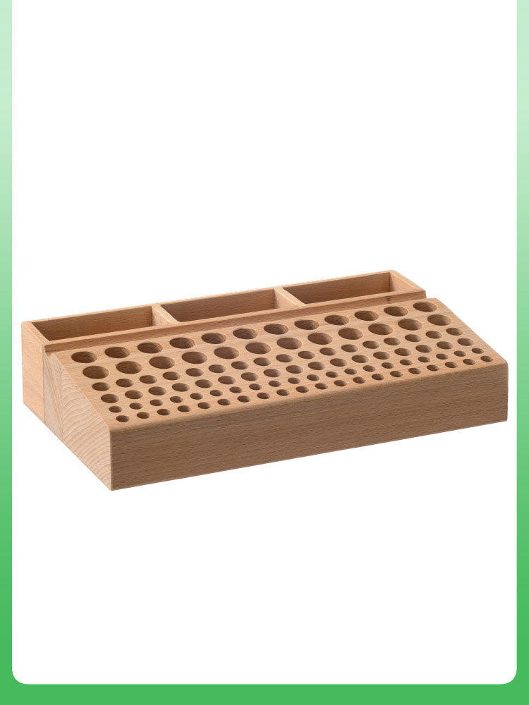 Wooden Multi-Compartment Tool Organizer - Desk Pen Holder, Craft Storage Box, Workshop Utility Tray